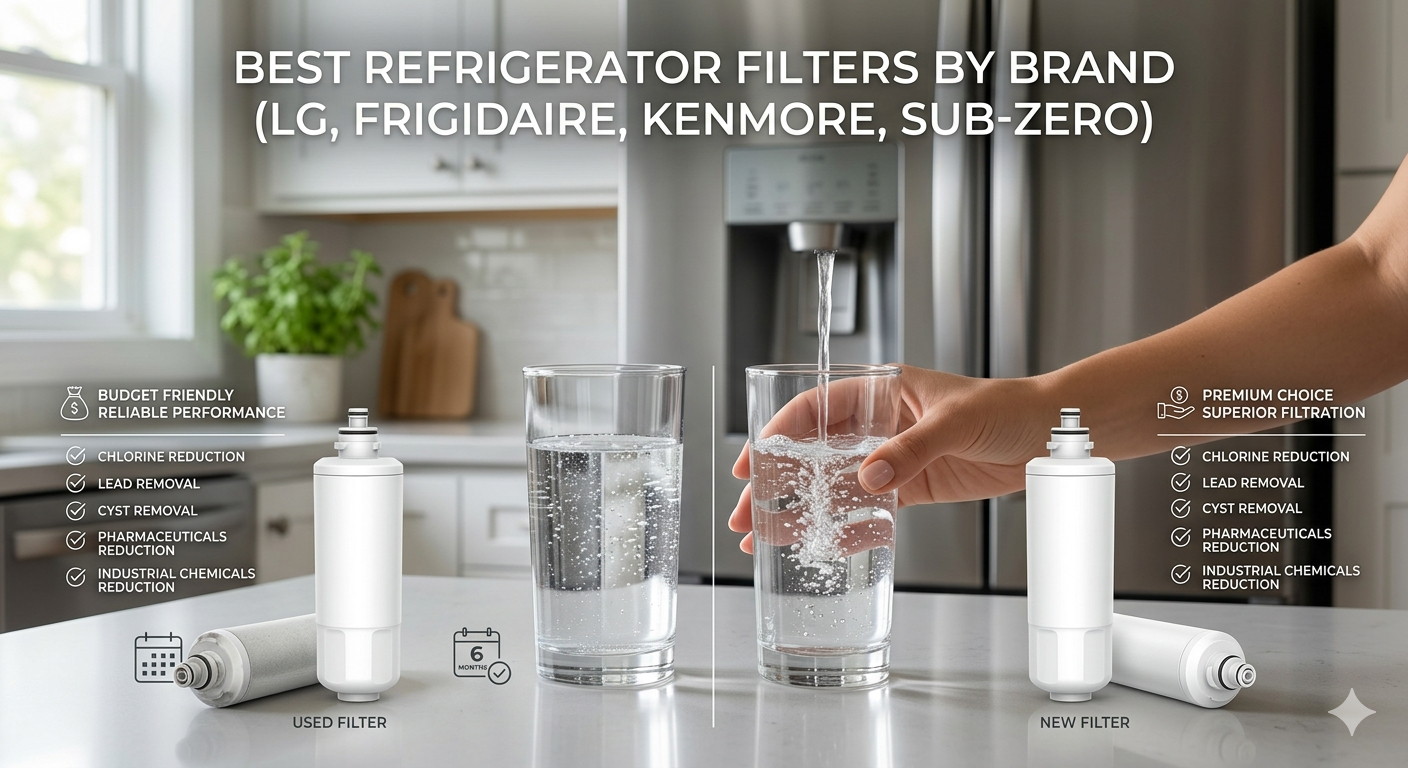 Best Refrigerator Filters by Brand (LG, Frigidaire, Kenmore, Sub-Zero)