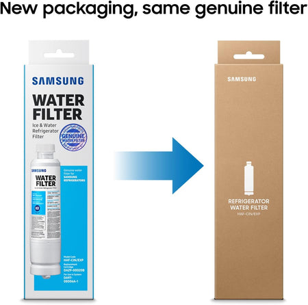 Samsung HAF-CIN/EXP filter new packaging update, same genuine cartridge