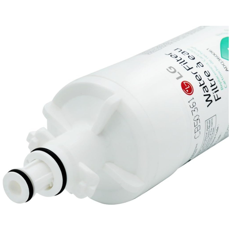 LG LT700P filter cartridge showing twist-lock cap and O-ring seals