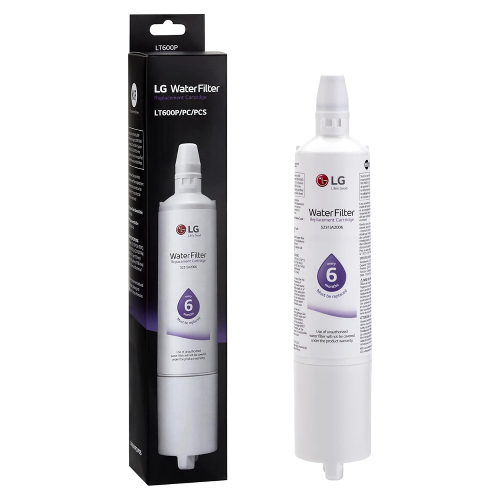 LG LT600P genuine refrigerator water filter with retail box packaging
