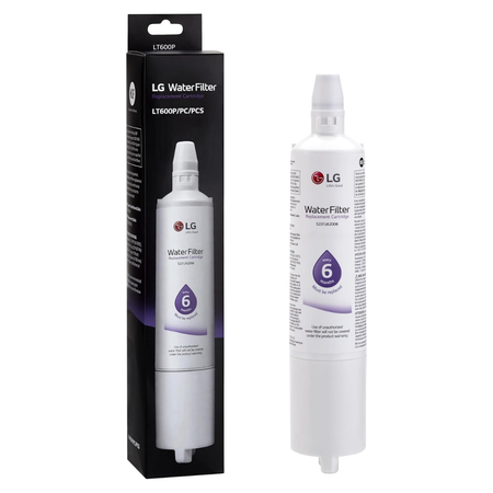 LG LT600P genuine refrigerator water filter with retail box packaging