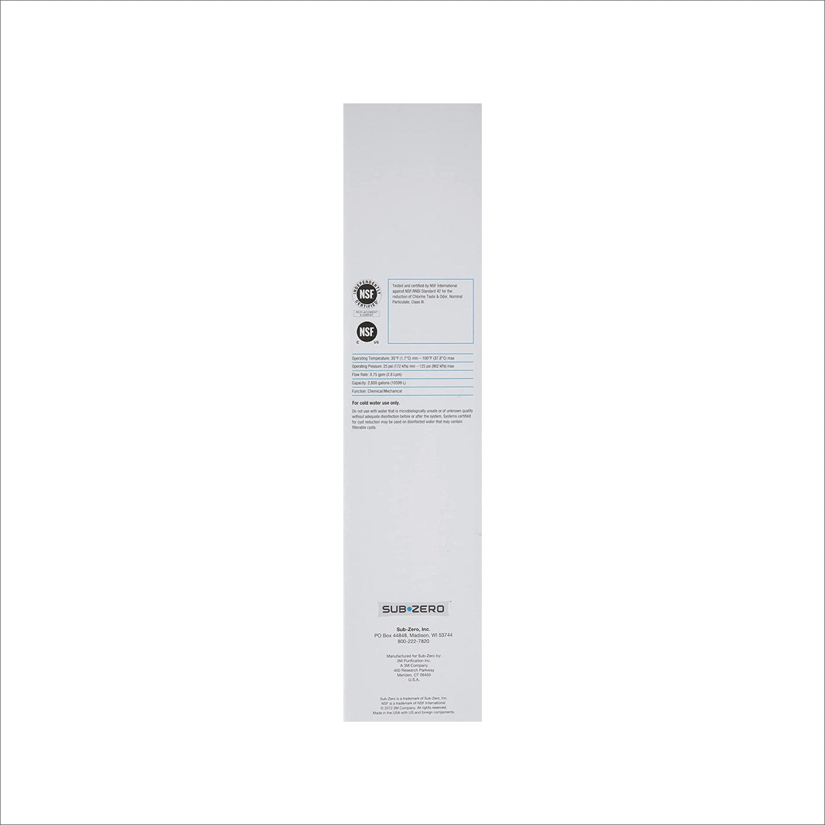 Ice Maker Water Filter | Sub Zero Filter | PureFridgeWater